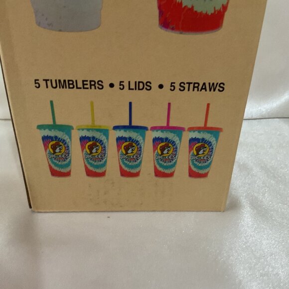 Buc-Ees Color-Changing Tumblers (5 Pack) With Lids & Straws 25 Oz BPA-Free Reusa - Picture 5 of 6